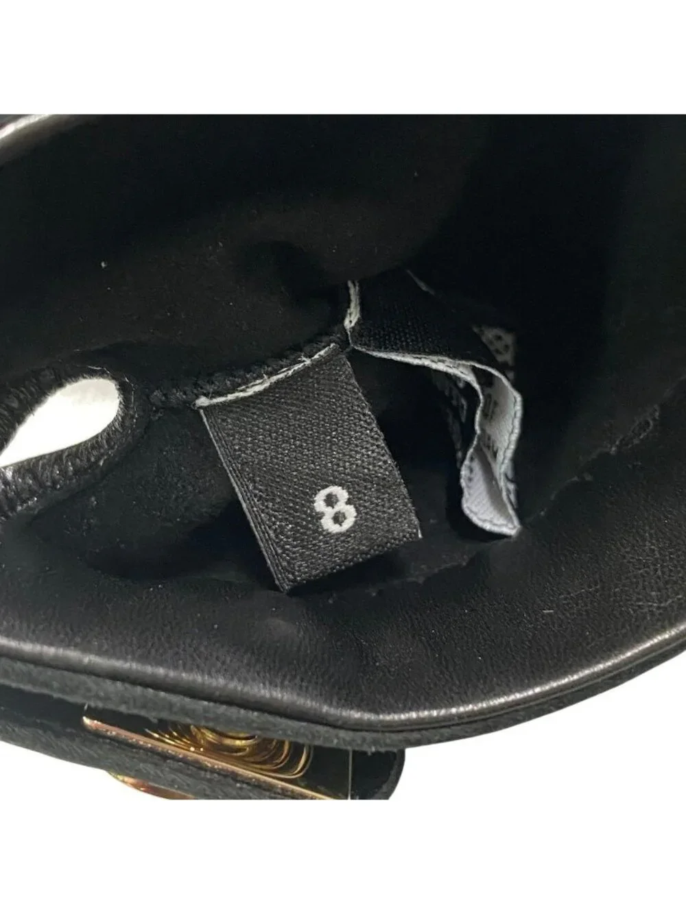 Chanel G1 Quilted Leather Gloves Turnlock CC Logo 8 Black Lambskin